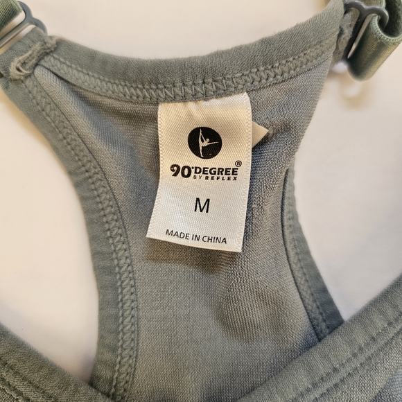 90 Degree sage nylon elastane blend seamless training sports bra size S - Picture 4 of 5